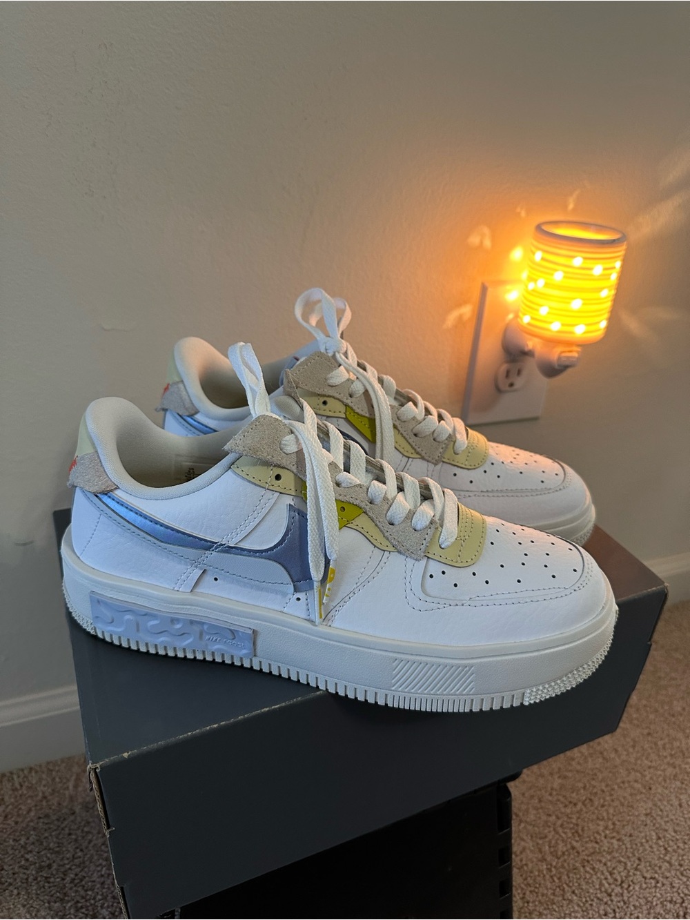 Nike Air Force 1 Fontanka, Women’s Multi-Accent Athletic Sneakers. Size 9.5